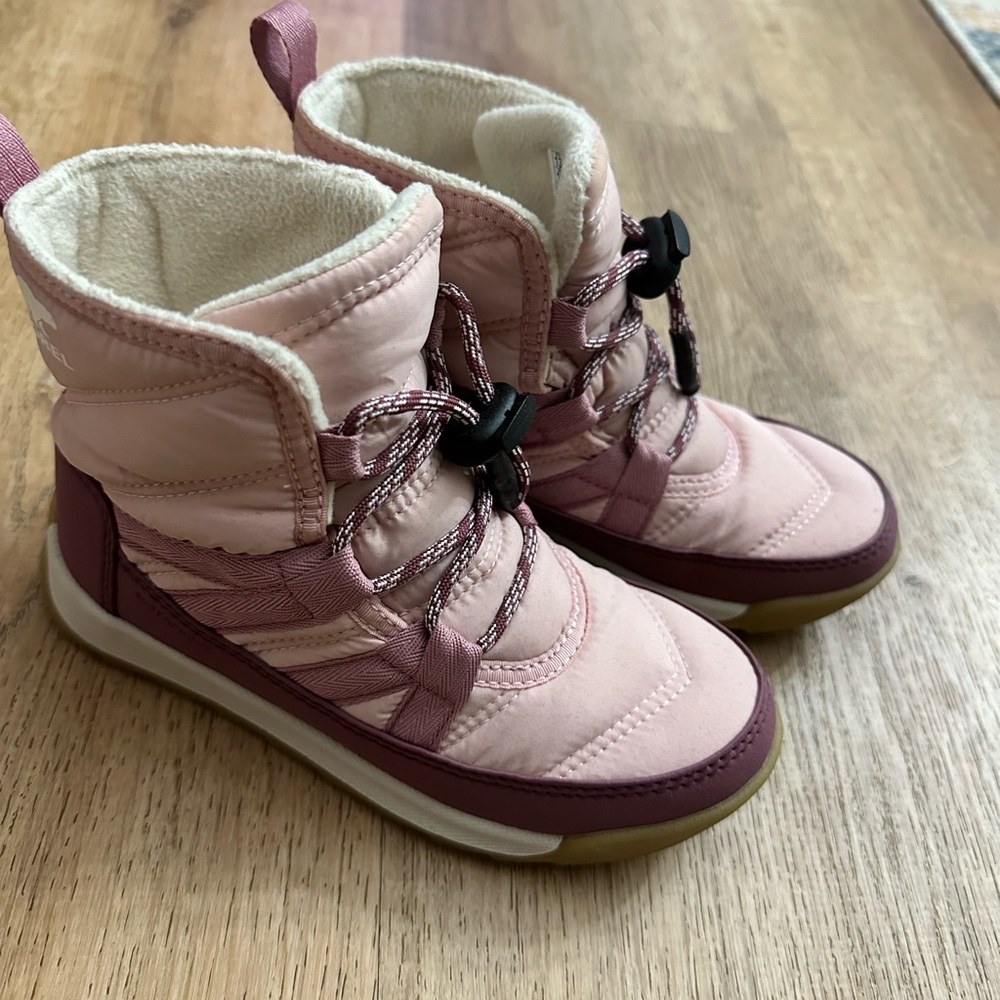 Sorel Kids Light Pink and Purple Winter Boots